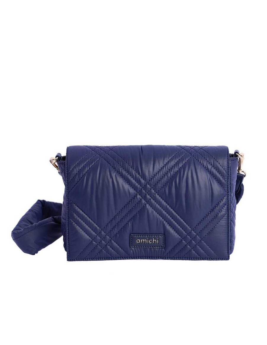 Bolsos AMICHI | Bolso Bandolera Para Mujer Amichi Amelia Con Cremallera Azul