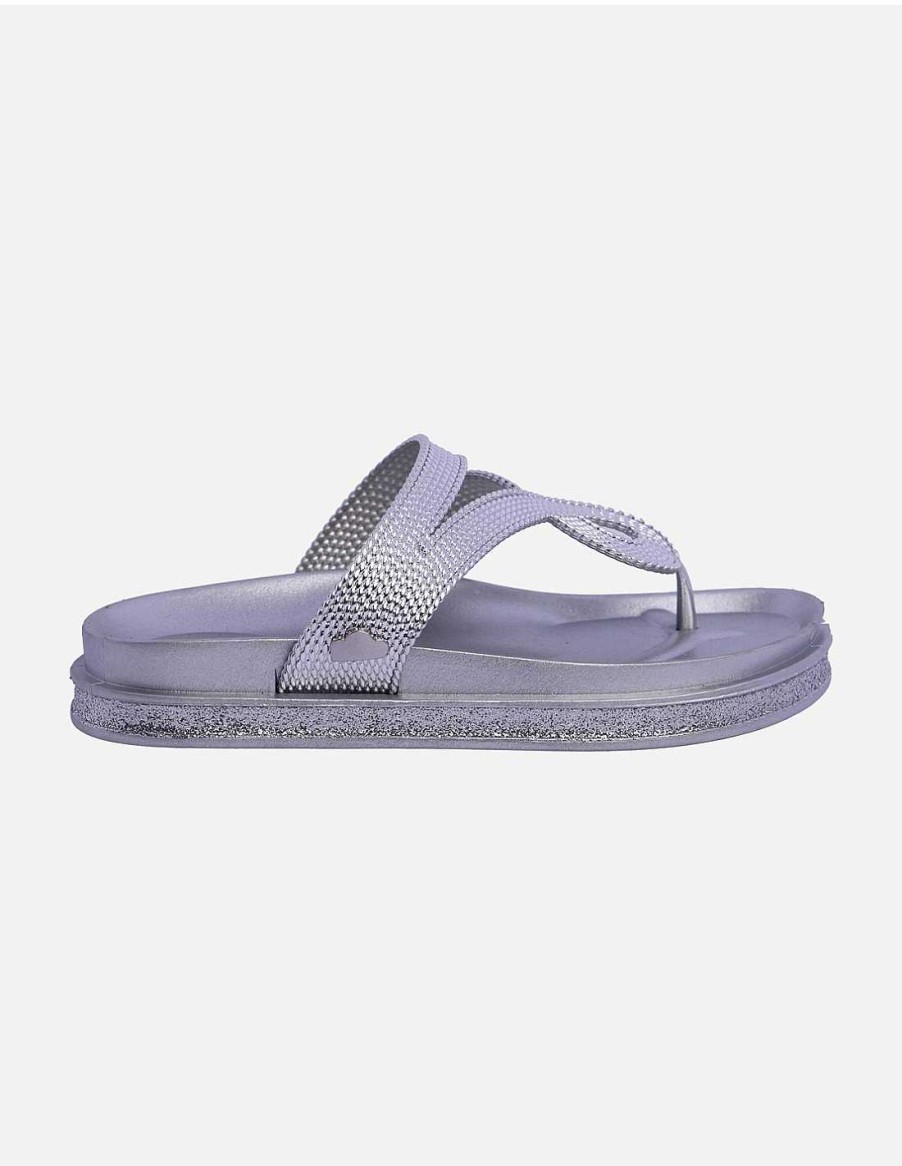 Calzado DON ALGODON | Chanclas De Dedo Para Mujer Don Algodon Marsella Plata