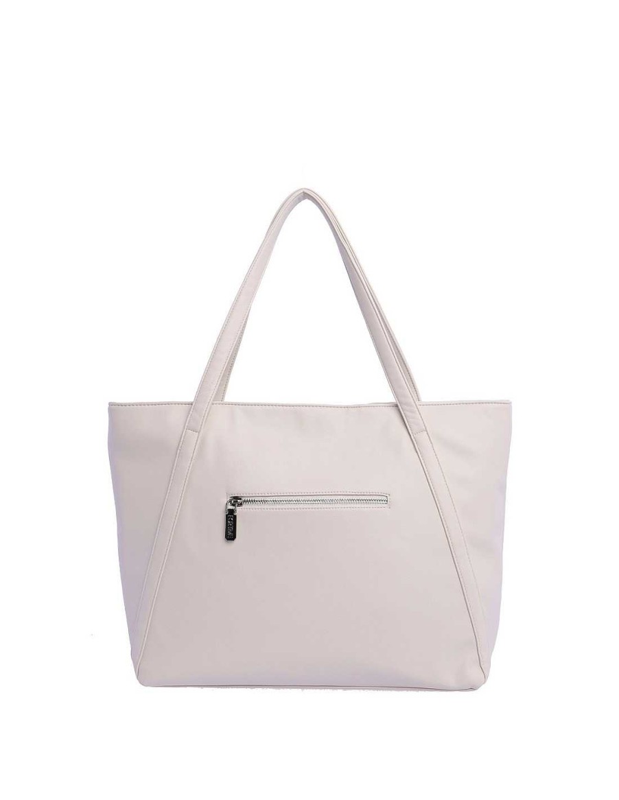 Bolsos FOR TIME | Bolso Shopper Para Mujer For Time Heliana De Piel Sintetica Beige