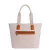 Bolsos Fun&Basics | Bolso Shopper Para Mujer Fun&Basics Abdula De Piel Sintetica Con Cremallera Beige