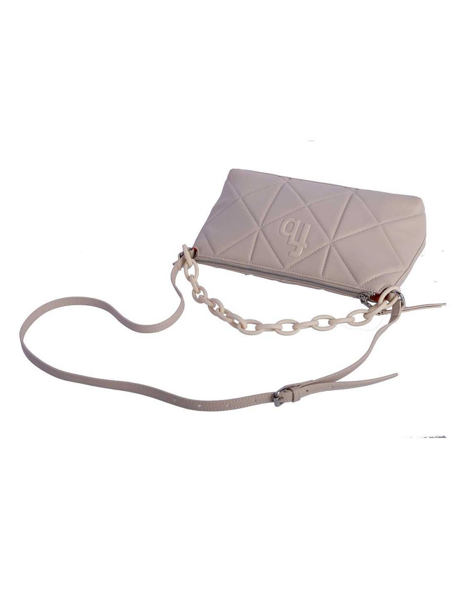 Bolsos Fun&Basics | Bolso Bandolera De Mujer Lila Con Cremallera Beige