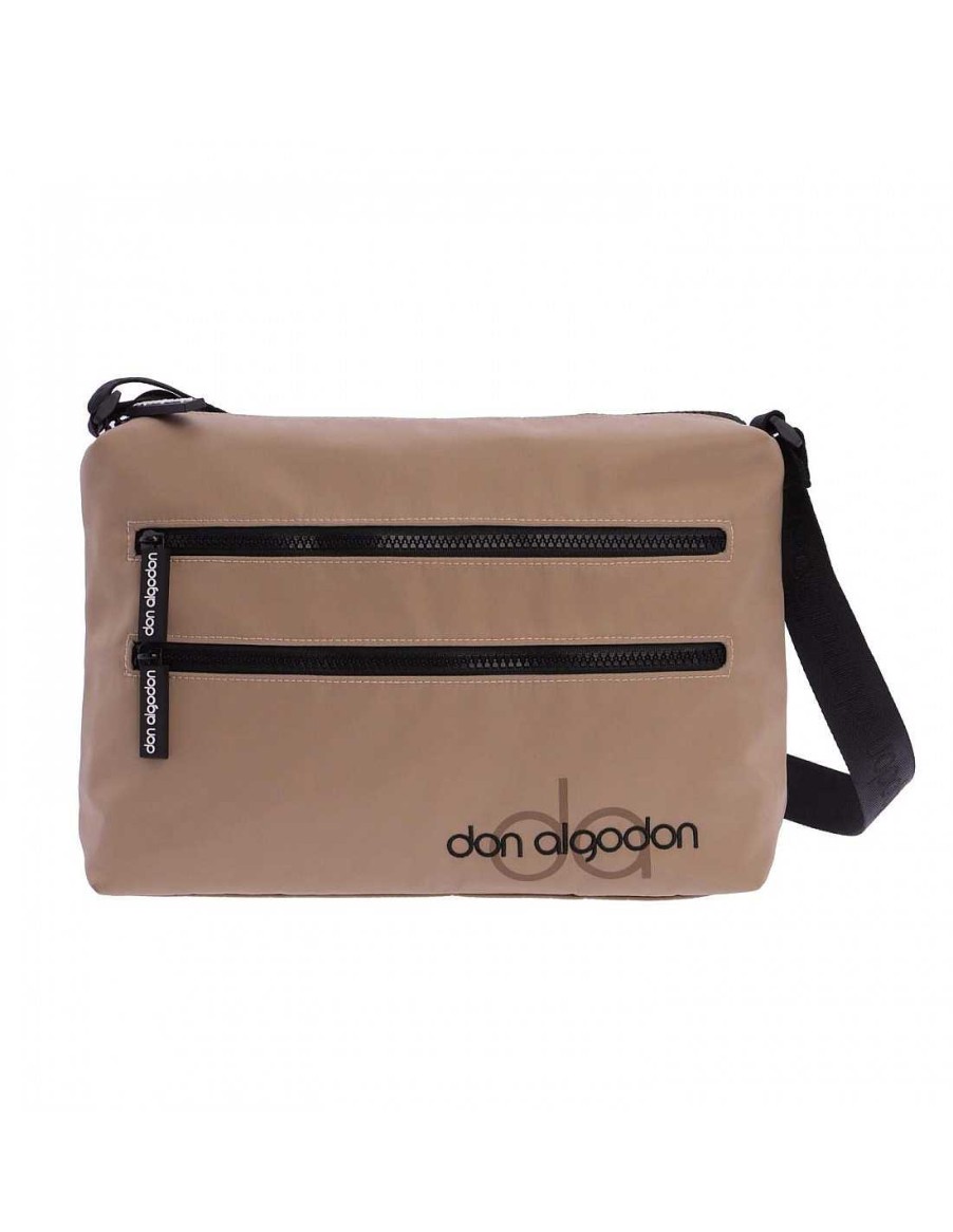 Bolsos DON ALGODON | Bolso Bandolera De Mujer Don Algodon Zita De Nylon Beige