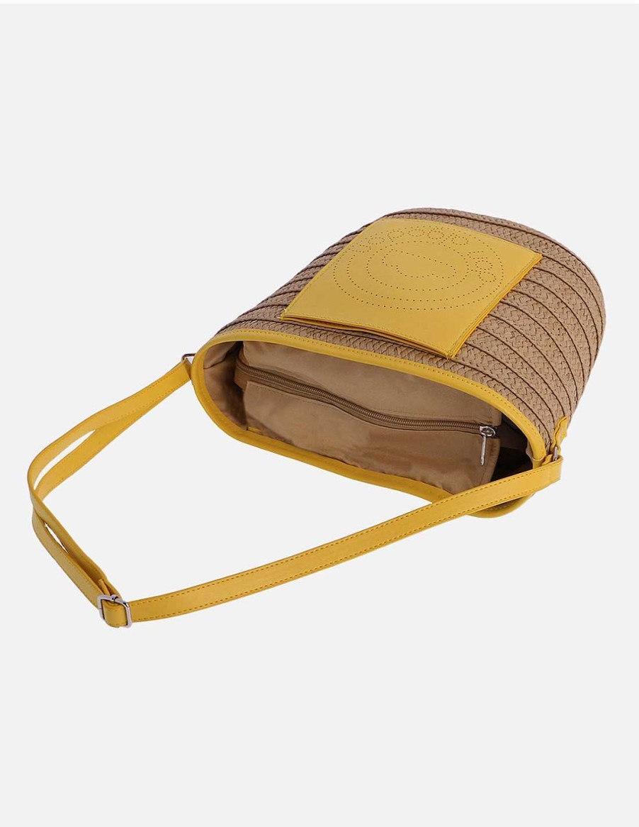 Bolsos DON ALGODON | Bolso Bandolera Nature Para Mujer Don Algodon Suceso Con Cremallera Amarillo