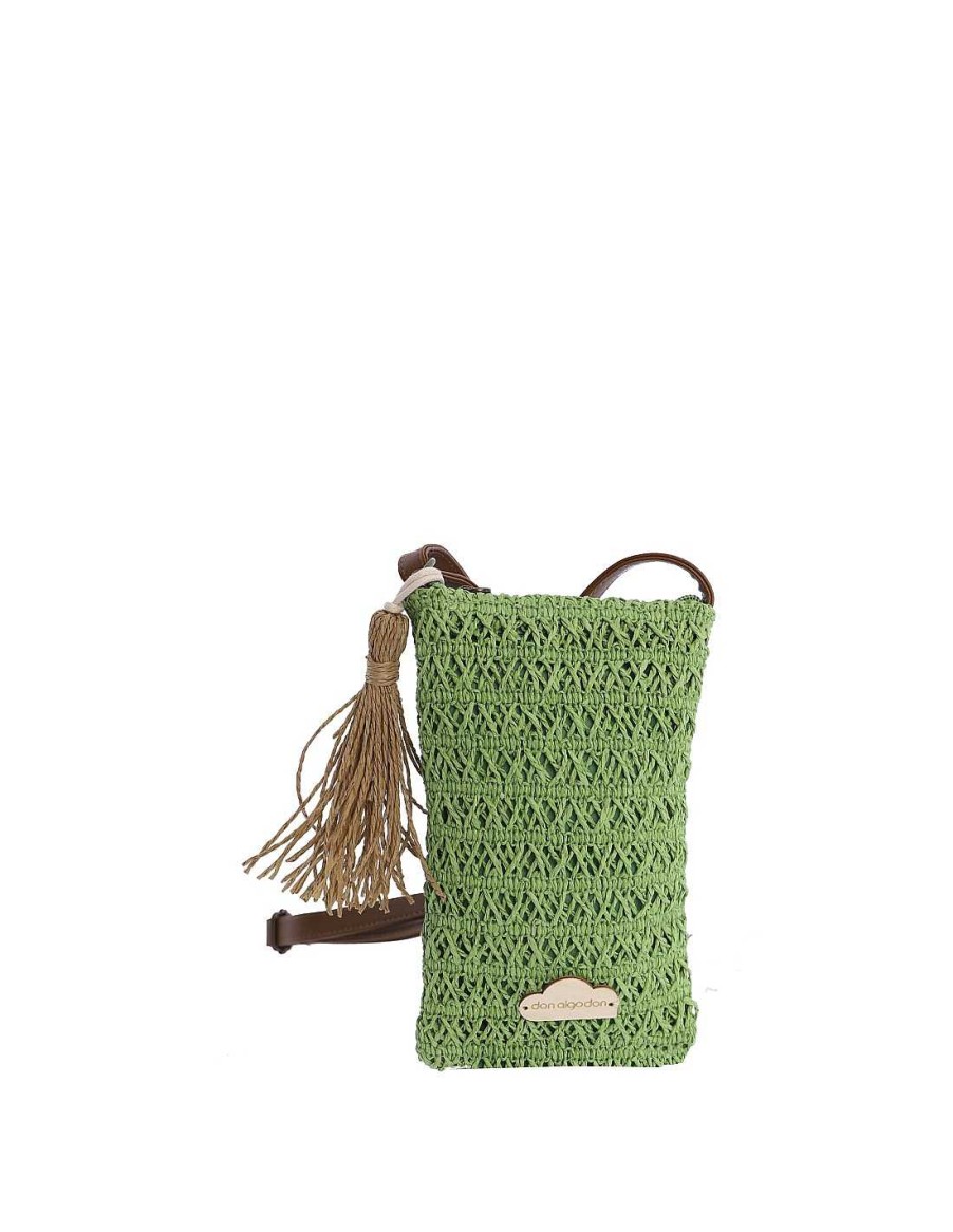 Bolsos DON ALGODON | Porta Movil Para Mujer Don Algodon Sira Con Cremallera Verde