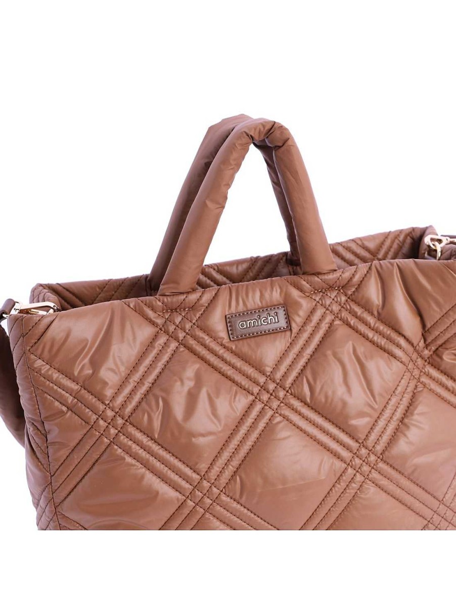 Bolsos AMICHI | Bolso De Mano Para Mujer Amichi Alicia Con Cremallera Marron