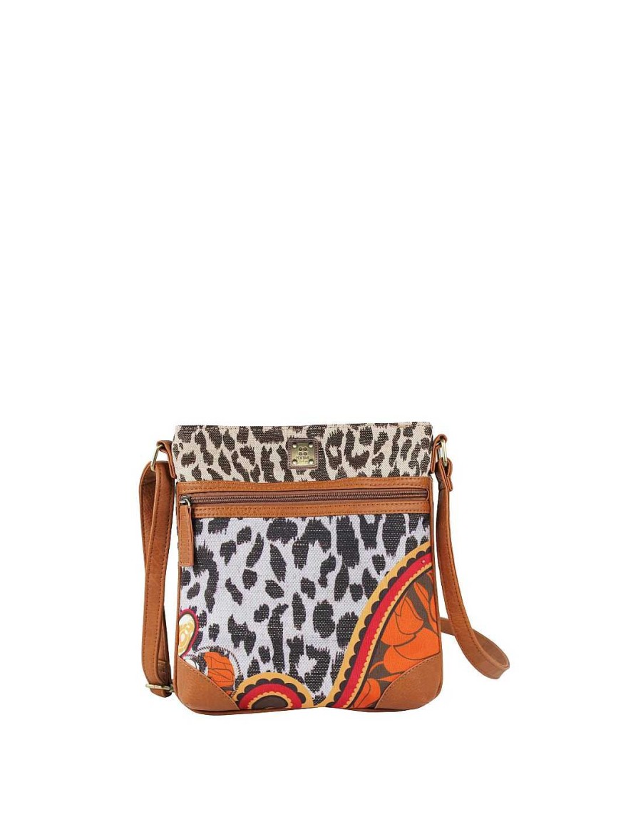 Bolsos FOR TIME | Bolso Bandolera Para Mujer For Time Rosita De Lona Multicolor