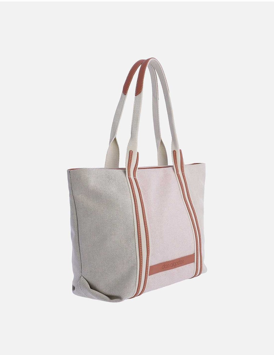 Bolsos DON ALGODON | Bolso Shopper Para Mujer Don Algodon Marisa De Lona Con Cremallera Multicolor