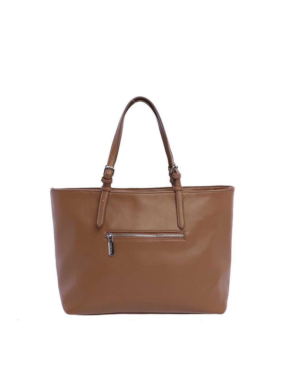 Bolsos FOR TIME | Bolso Shopper Para Mujer For Time Idalia De Piel Sintetica Marron