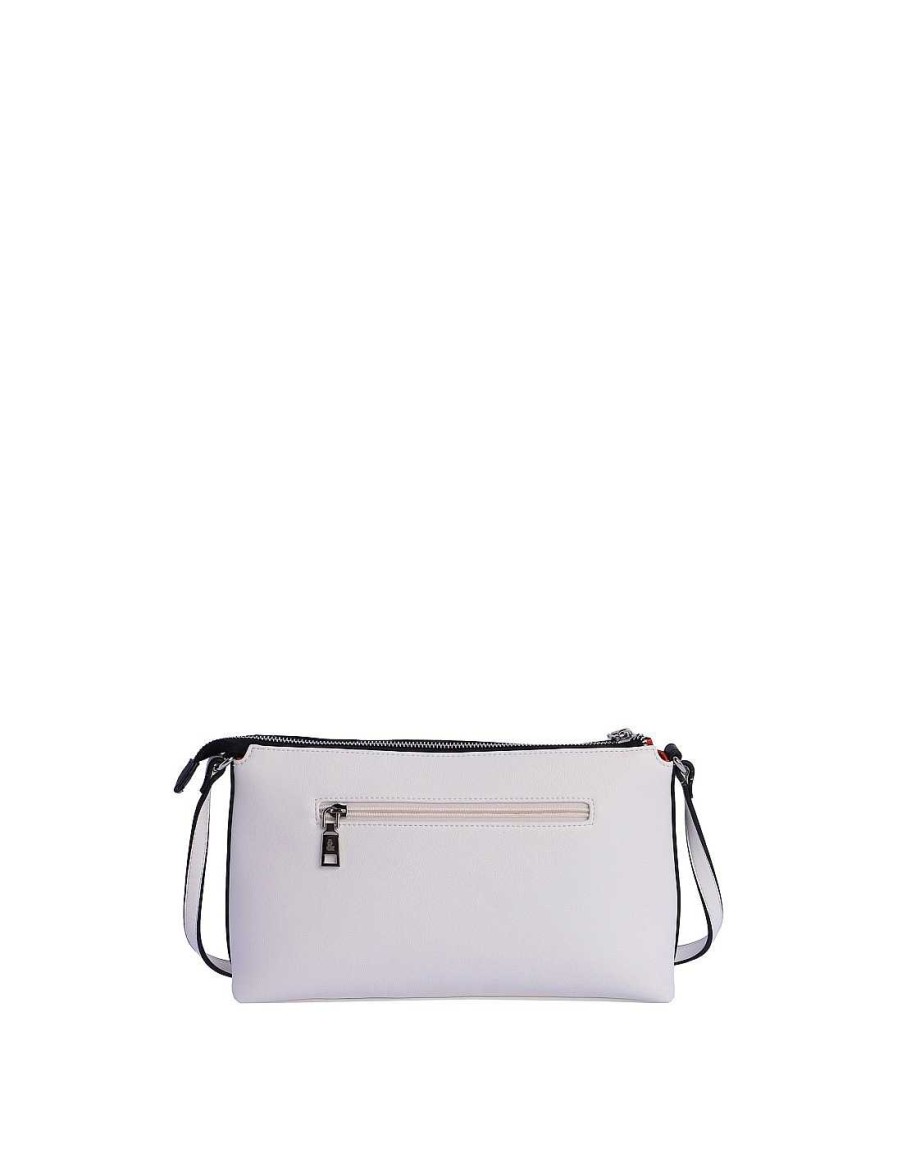 Bolsos Fun&Basics | Bolso Bandolera Para Mujer Fun&Basics Ondina De Piel Sintetica Con Cremallera Blanco