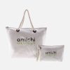 Bolsos AMICHI | Pack Bolso De Playa Y Neceser Para Mujer Amichi Servula Con Cremallera Natural