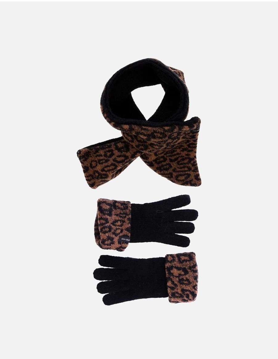 Complementos DON ALGODON | Pack Bufanda Y Guantes Risti Para Mujer De Don Algodon Animal Print