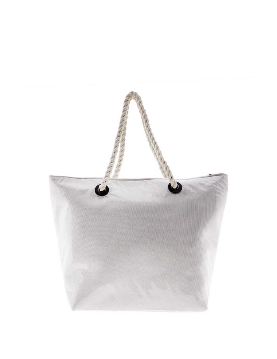 Bolsos AMICHI | Bolso De Playa Para Mujer Amichi Servula Con Cremallera Natural