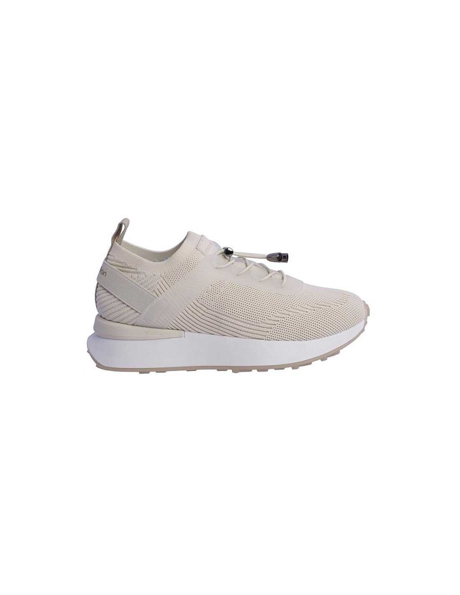 Calzado DON ALGODON | Zapatillas Deportivas Para Mujer Don Algodon Magali De Malla Elastica Beige