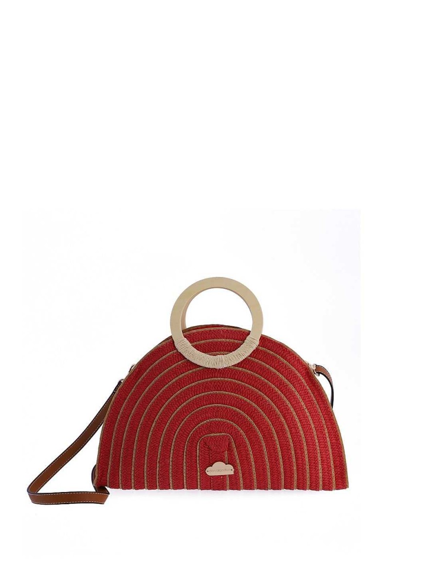 Bolsos DON ALGODON | Bolso De Mano Nature Para Mujer Don Algodon Rut Con Cremallera Rojo