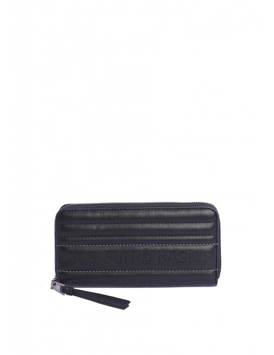 Carteras Fun&Basics | Cartera Para Mujer Fun&Basics Asuncion De Nylon Con Cremallera Negro