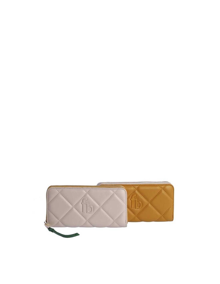 Carteras Fun&Basics | Cartera Para Mujer Fun&Basics Octavia Con Cremallera Beige