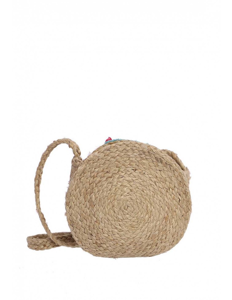 Bolsos FOR TIME | Bolso Bandolera Redondo Para Mujer For Time Martil De Yute Natural