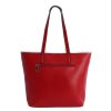 Bolsos Fun&Basics | Bolso Shopper Para Mujer Fun&Basics Jessica De Piel Sintetica Con Cremallera Rojo