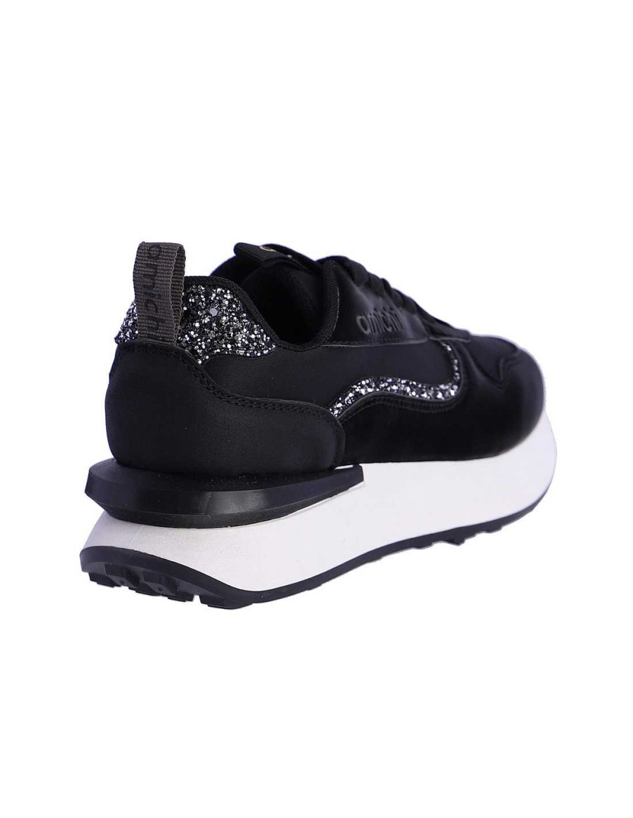 Calzado AMICHI | Zapatilla Deportiva Para Mujer Amichi Dafne De Nylon Y Pu Negro