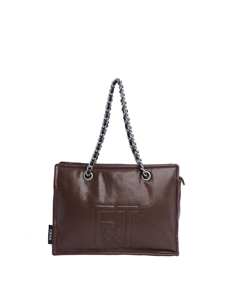 Bolsos FOR TIME | Bolso De Hombro Para Mujer For Time Imperia De Pu Marron