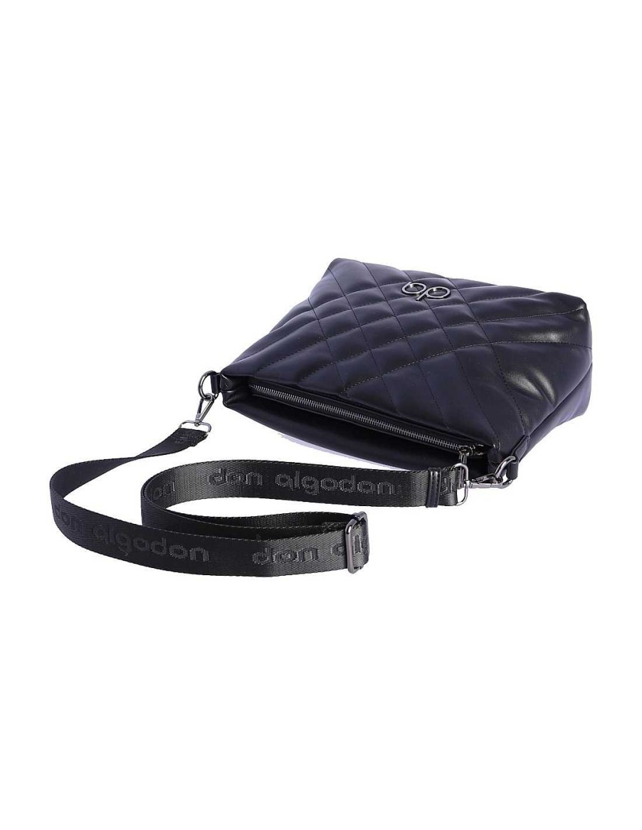 Bolsos DON ALGODON | Bolso Bandolera Para Mujer Don Algodon Edna De Piel Sintetica Con Cremallera Negro