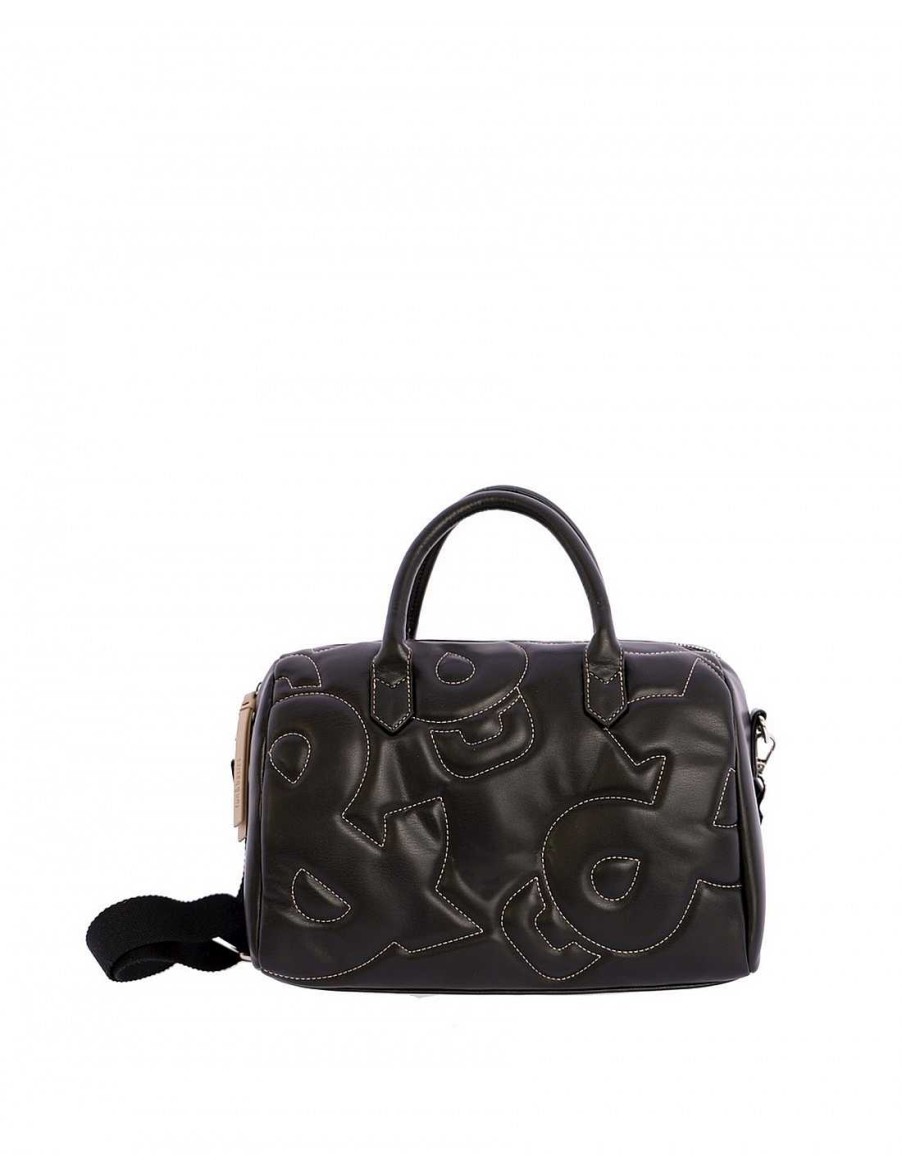 Bolsos Fun&Basics | Bolso Bowling Para Mujer Fun & Basics Sharon De Piel Sintetica Negro