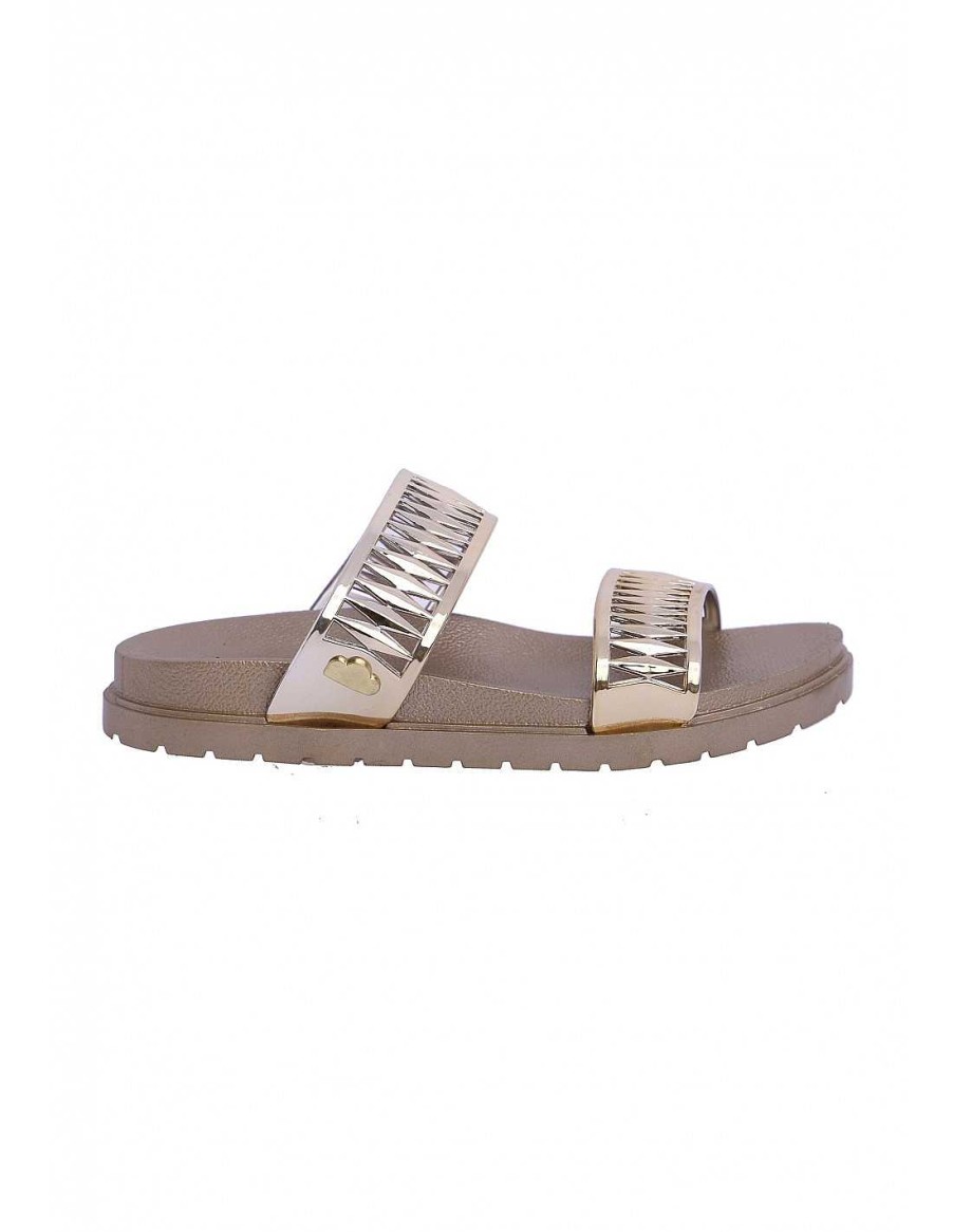 Calzado DON ALGODON | Chanclas Para Mujer Don Algodon Cannes Dorada Oro