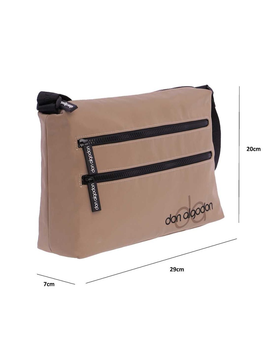 Bolsos DON ALGODON | Bolso Bandolera De Mujer Don Algodon Zita De Nylon Beige