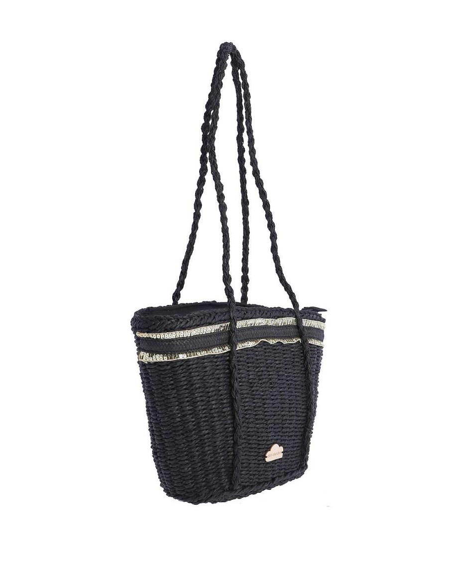 Bolsos DON ALGODON | Bolso Bandolera Nature Para Mujer Don Algodon Shirin Con Cremallera Negro