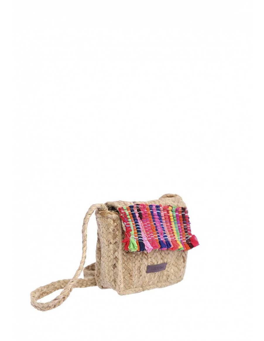 Bolsos FOR TIME | Bolso Bandolera Para Mujer For Time Kasbat De Yute Natural