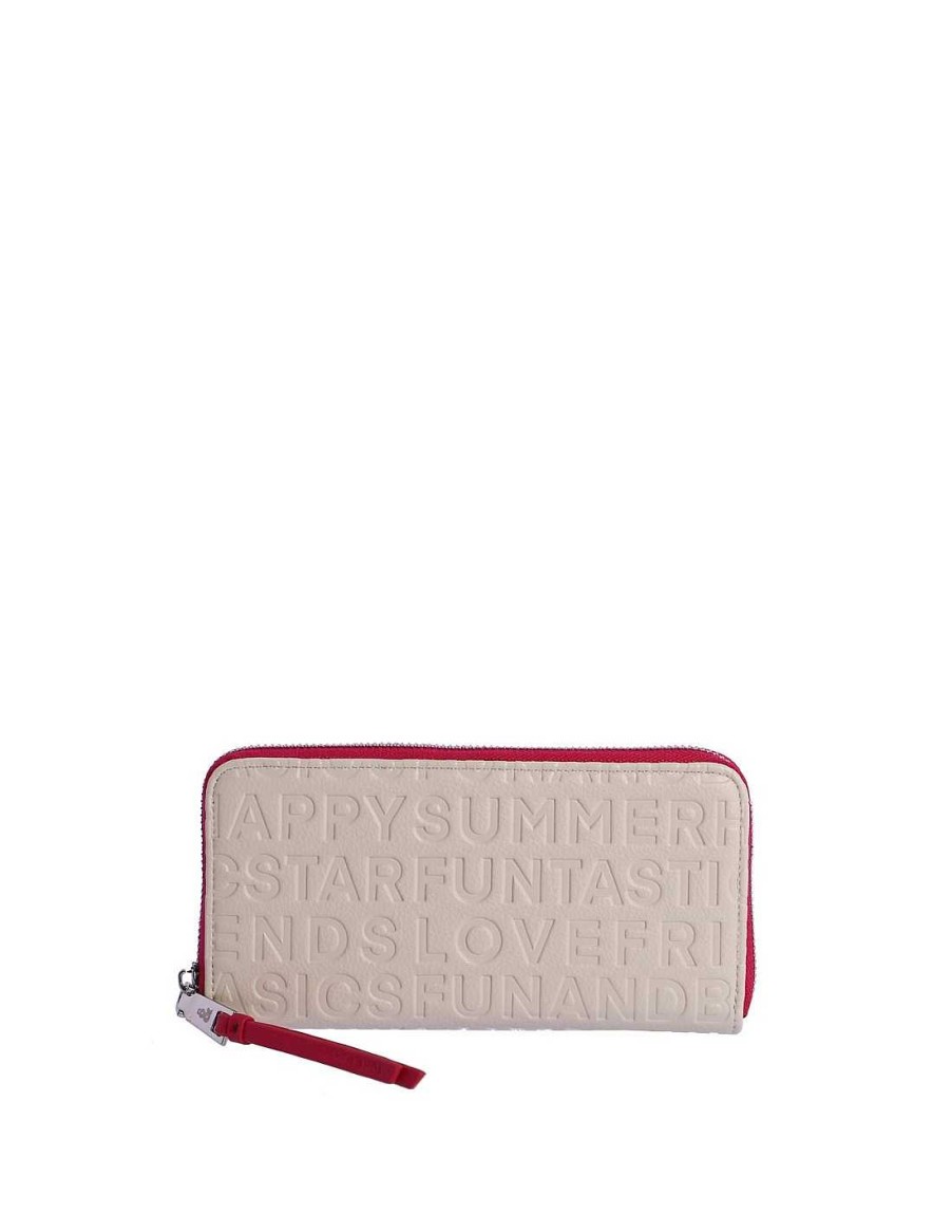 Carteras Fun&Basics | Cartera Para Mujer Fun&Basics Jordana Con Cremallera Marfil