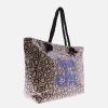 Bolsos AMICHI | Bolso De Playa Para Mujer Amichi Serviliana Con Cremallera Natural