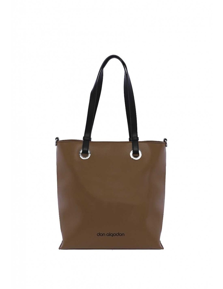 Bolsos DON ALGODON | Bolso Shopper Para Mujer Don Algodon Sani De Piel Sintetica Camel