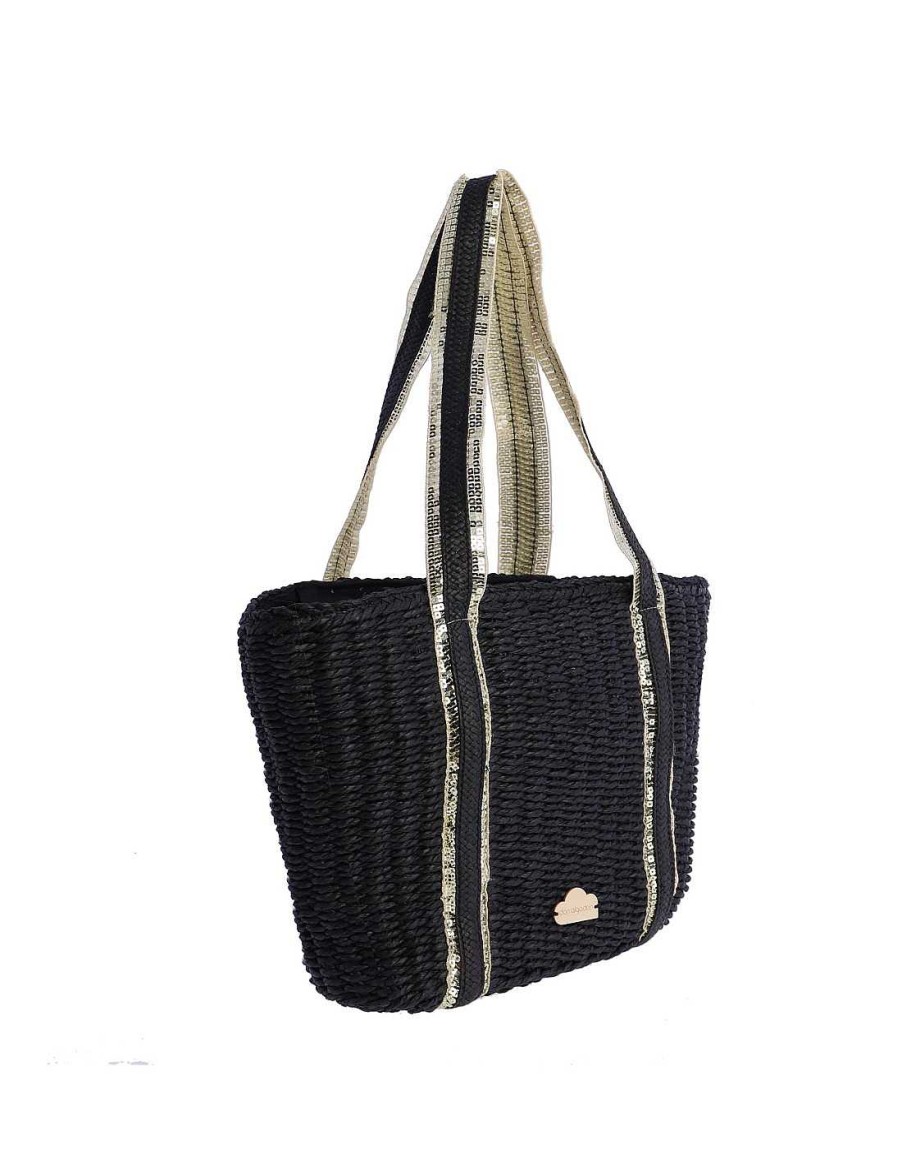 Bolsos DON ALGODON | Bolso Shopper Nature Para Mujer Don Algodon Sara Con Cremallera Negro