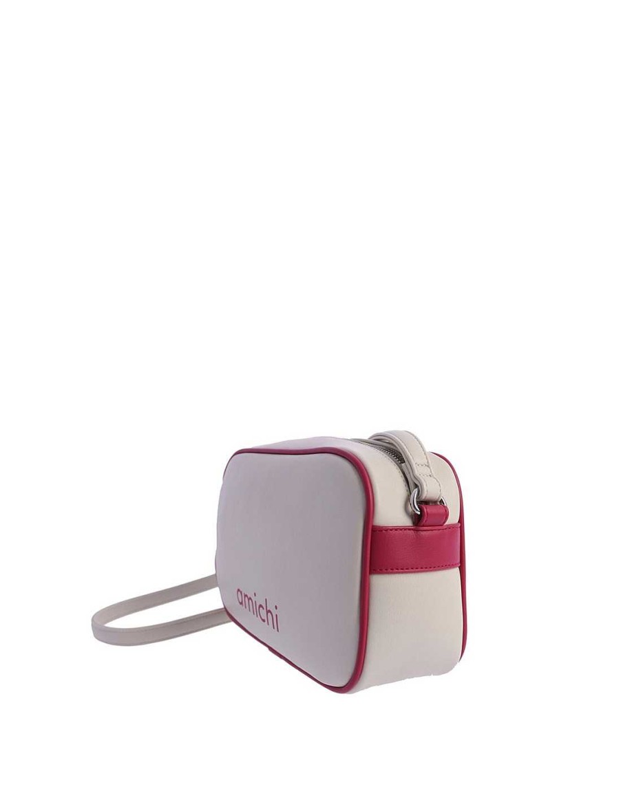 Bolsos AMICHI | Bolso Bandolera Para Mujer Amichi Pandora De Piel Sintetica Con Cremallera Fucsia