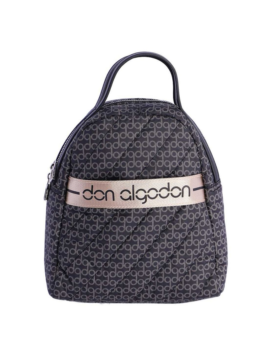 Bolsos DON ALGODON | Mochila Para Mujer Don Algodon Cristal Con Cremallera Negro