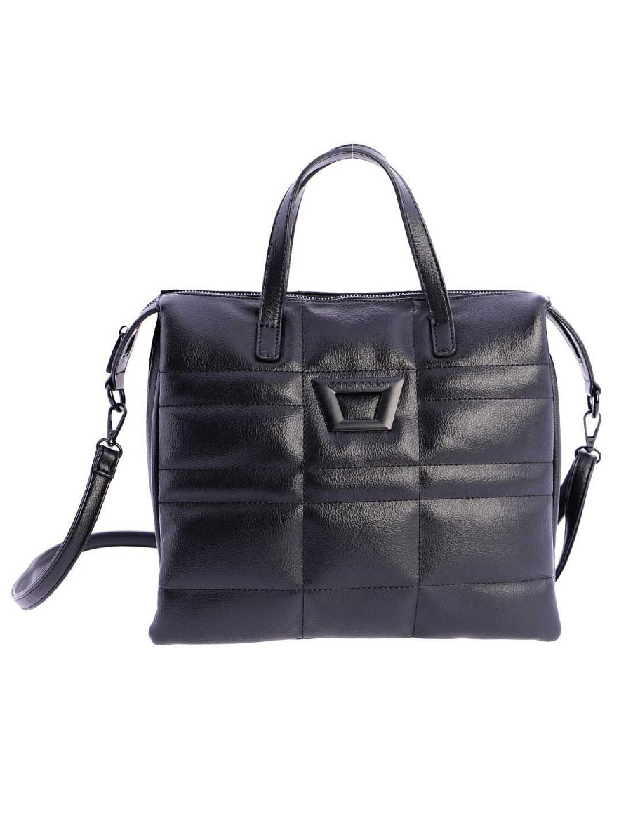 Bolsos DON ALGODON | Bolso De Mano Para Mujer Don Algodon Carlota Sintetico Color Con Cremallera Negro