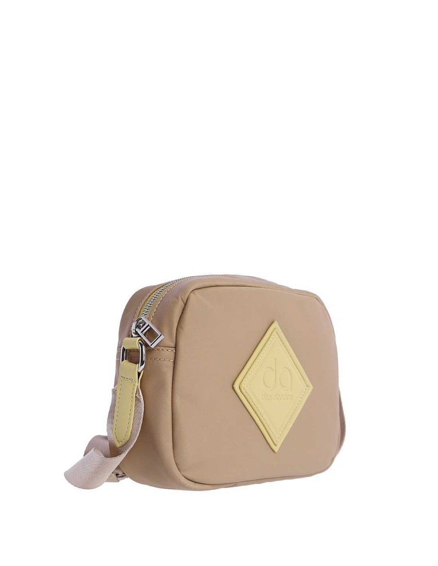 Bolsos DON ALGODON | Bolso Bandolera Para Mujer Don Algodon Miriam De Nylon Con Cremallera Beige