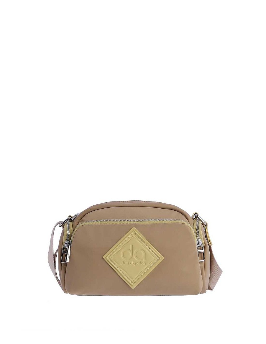 Bolsos DON ALGODON | Bolso Bandolera Para Mujer Don Algodon Mireya De Nylon Con Cremallera Beige