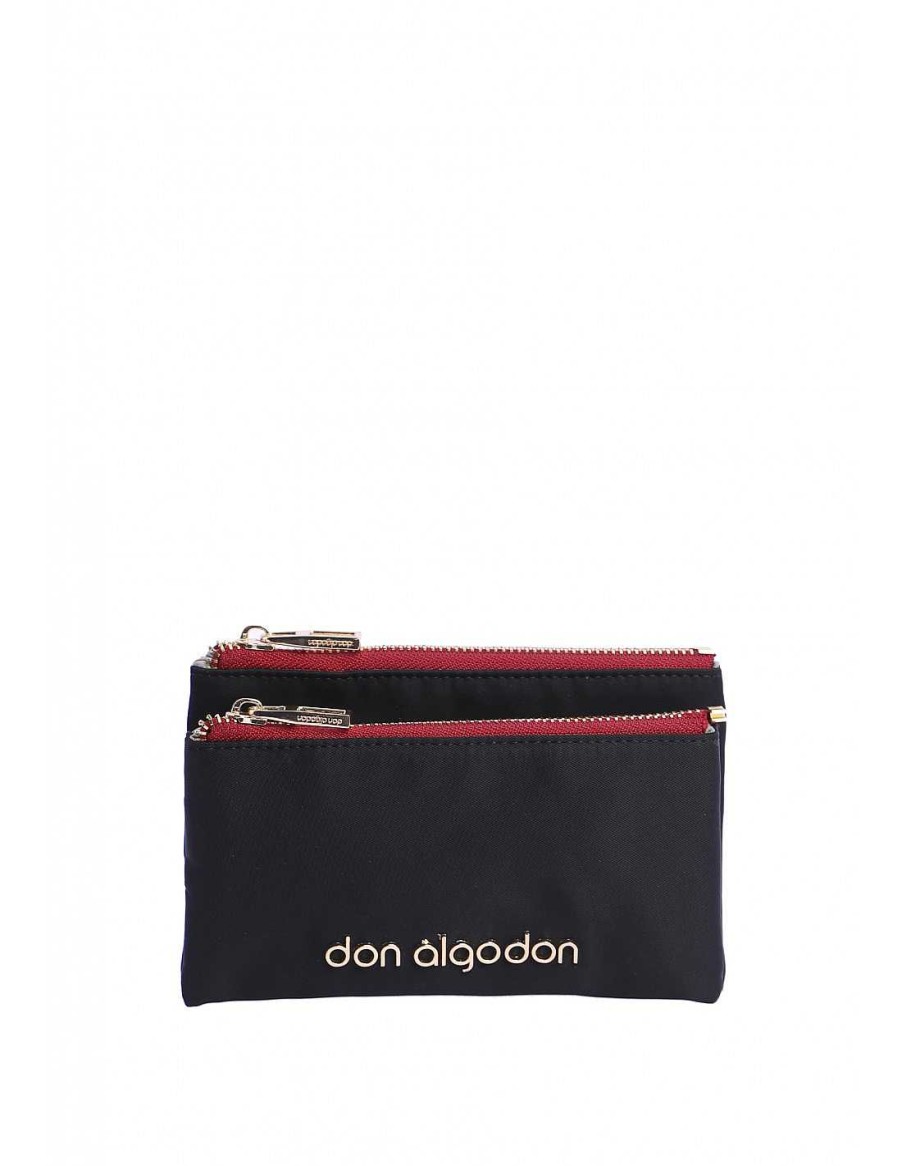 Carteras DON ALGODON | Monedero Para Mujer Don Algodon Simona De Nylon Negro