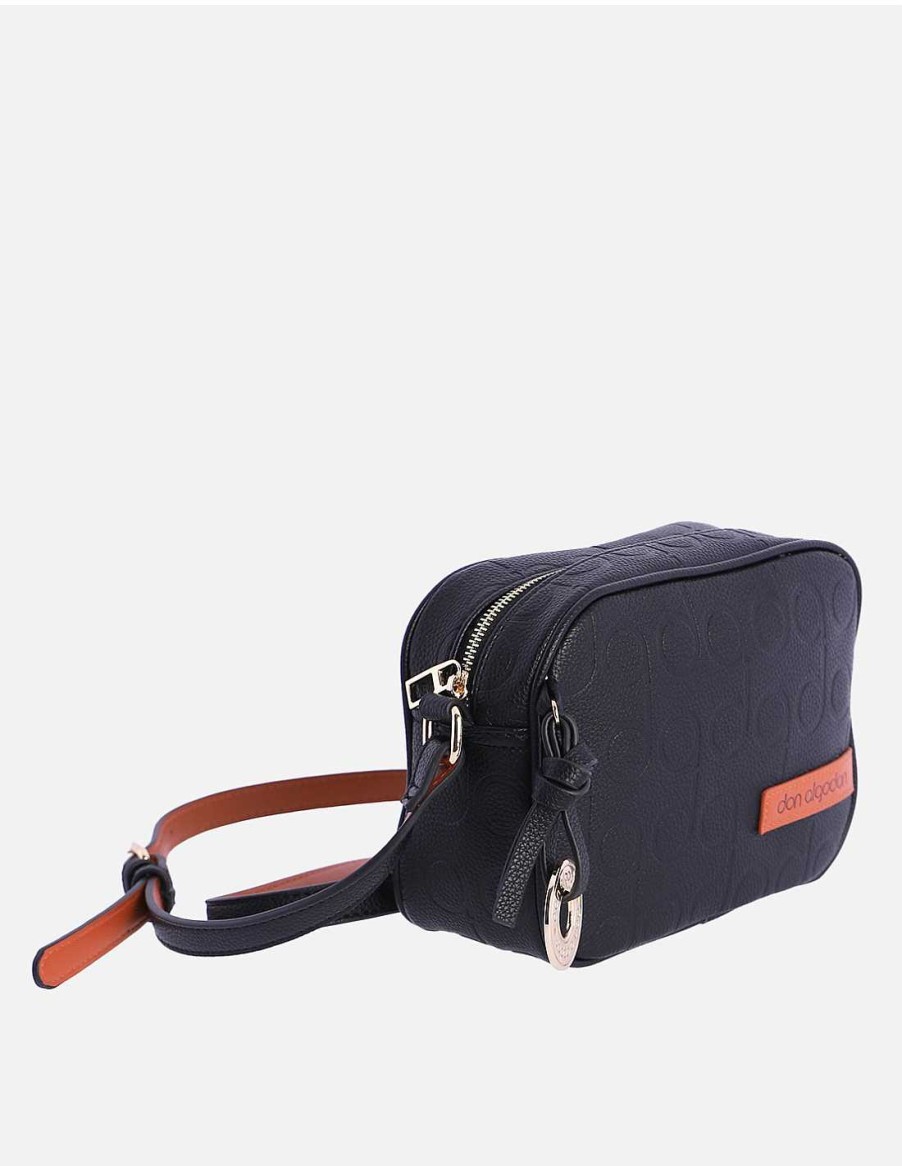 Bolsos DON ALGODON | Bolso Bandolera Para Mujer Don Algodon Elda Con Cremallera Negro