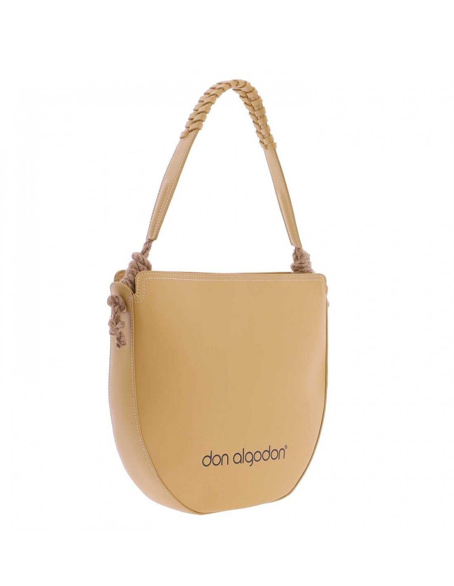 Bolsos DON ALGODON | Bolso Hobo Para Mujer Don Algodon Nidia De Piel Sintetica Con Cremallera Mostaza