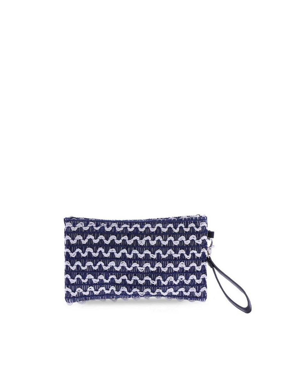 Bolsos FOR TIME | Pack Bolso De Playa Y Neceser Para Mujer For Time Sol De Rafia Azul