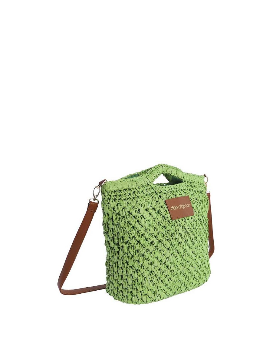 Bolsos DON ALGODON | Bolso Bandolera Nature Para Mujer Don Algodon Siricia Con Cremallera Verde