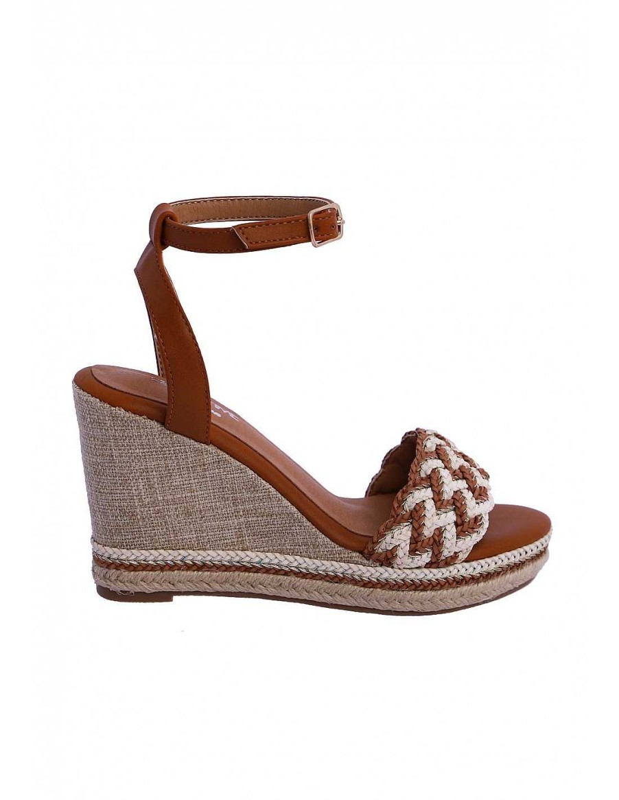 Calzado FOR TIME | Sandalia De Cuna Para Mujer For Time Citera Trenzada Camel