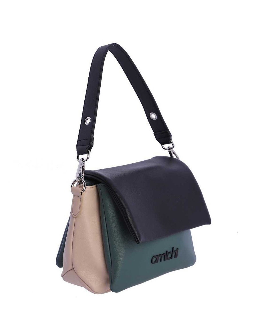 Bolsos AMICHI | Bolso De Hombro Para Mujer Amichi Alegria De Sintetico Con Cremallera Verde