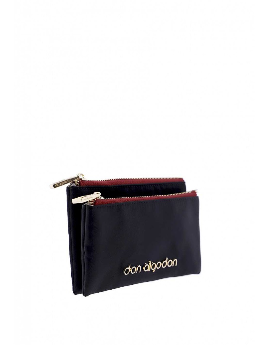 Carteras DON ALGODON | Monedero Para Mujer Don Algodon Simona De Nylon Negro