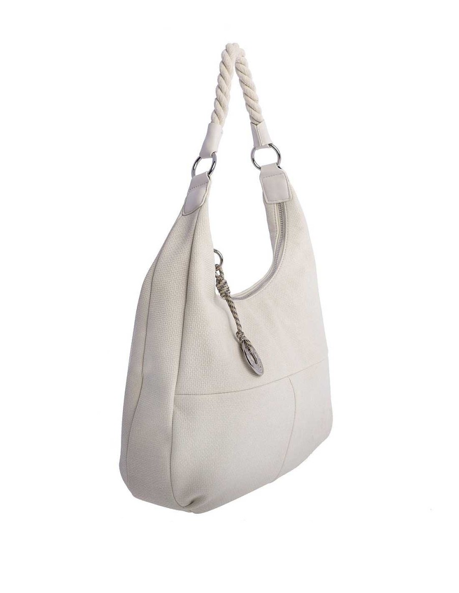 Bolsos DON ALGODON | Bolso Shopper Para Mujer Don Algodon Meredith De Piel Sintetica Con Cremallera Crudo