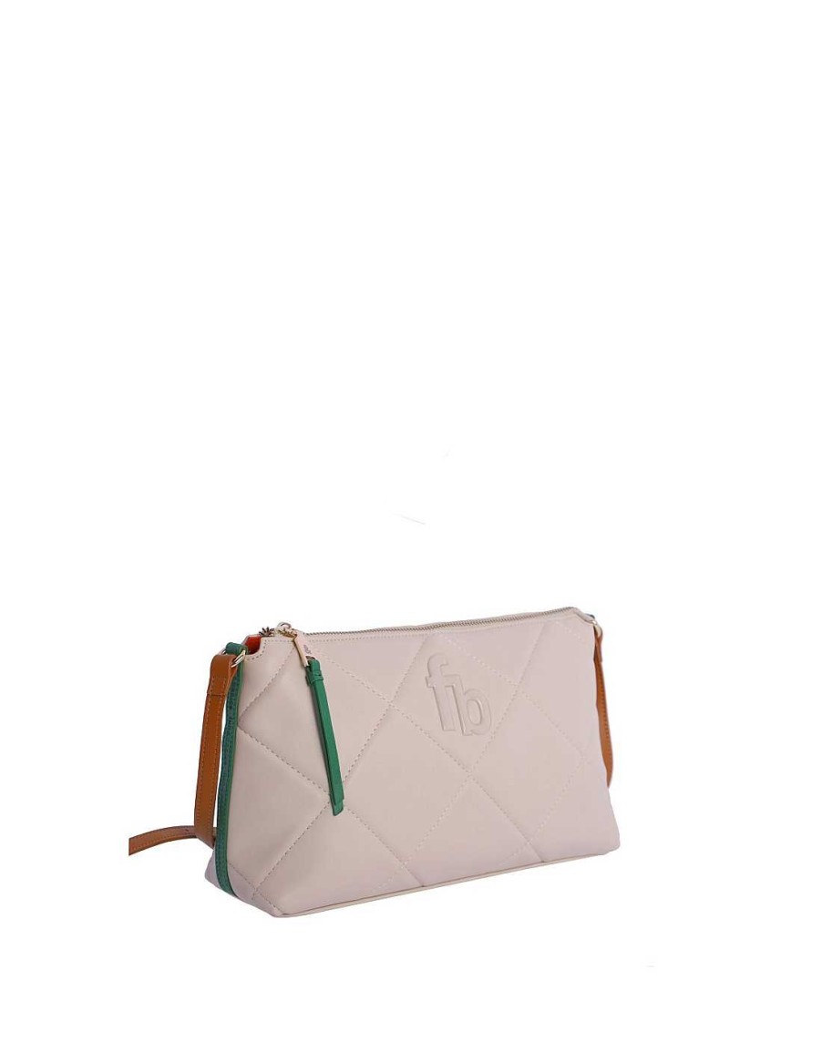 Bolsos Fun&Basics | Bolso Bandolera Para Mujer Fun&Basics Orial De Piel Sintetica Con Cremallera Beige