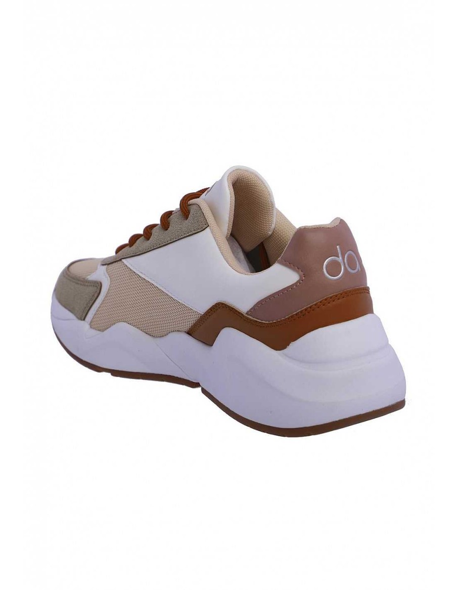 Calzado DON ALGODON | Zapatillas Deportivas Para Mujer Don Algodon Pisa De Piel Sintetica Beige